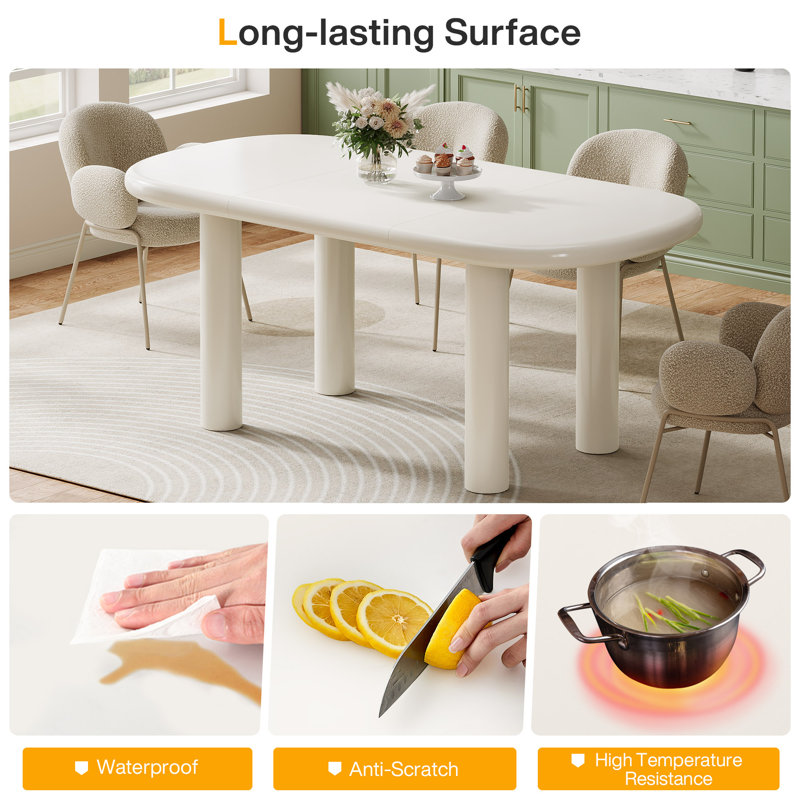 Wrought Studio™ 63-inch Dining Table & Reviews | Wayfair